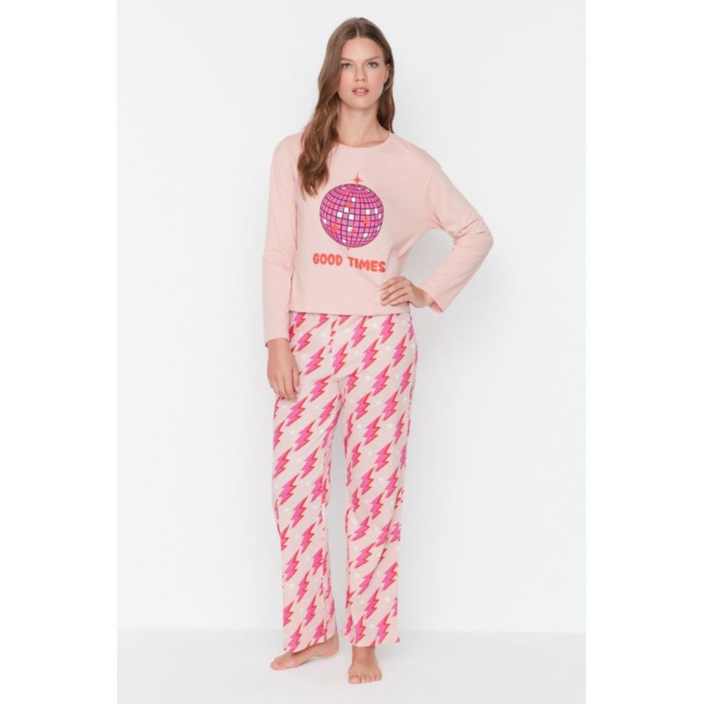 NWT Trendyol Women Middle Knit Pajama Set